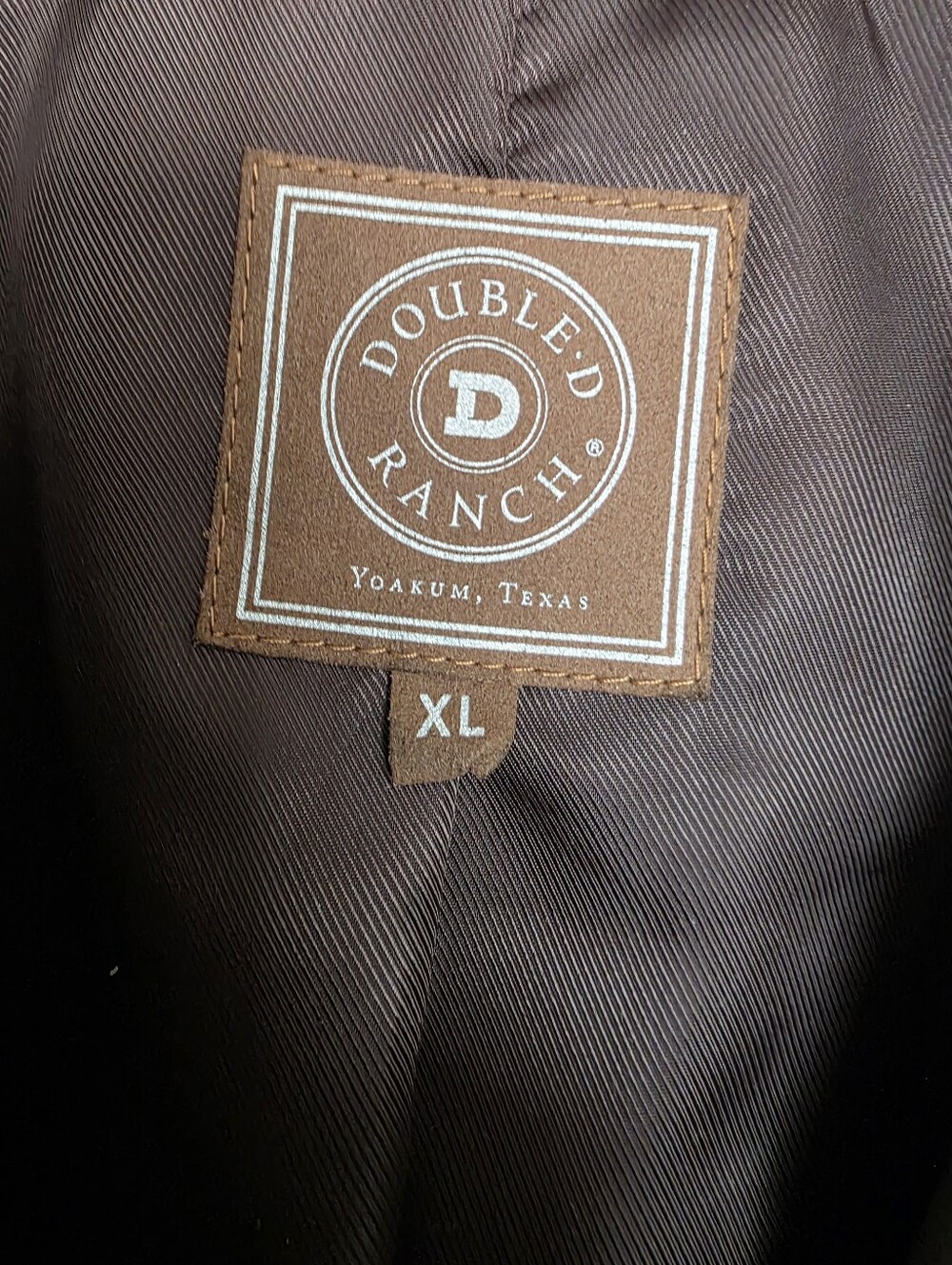 NWOT Double D Ranch Brown Suede & Leather Western Fringe Jacket Bronco Art XL - Picture 3 of 5
